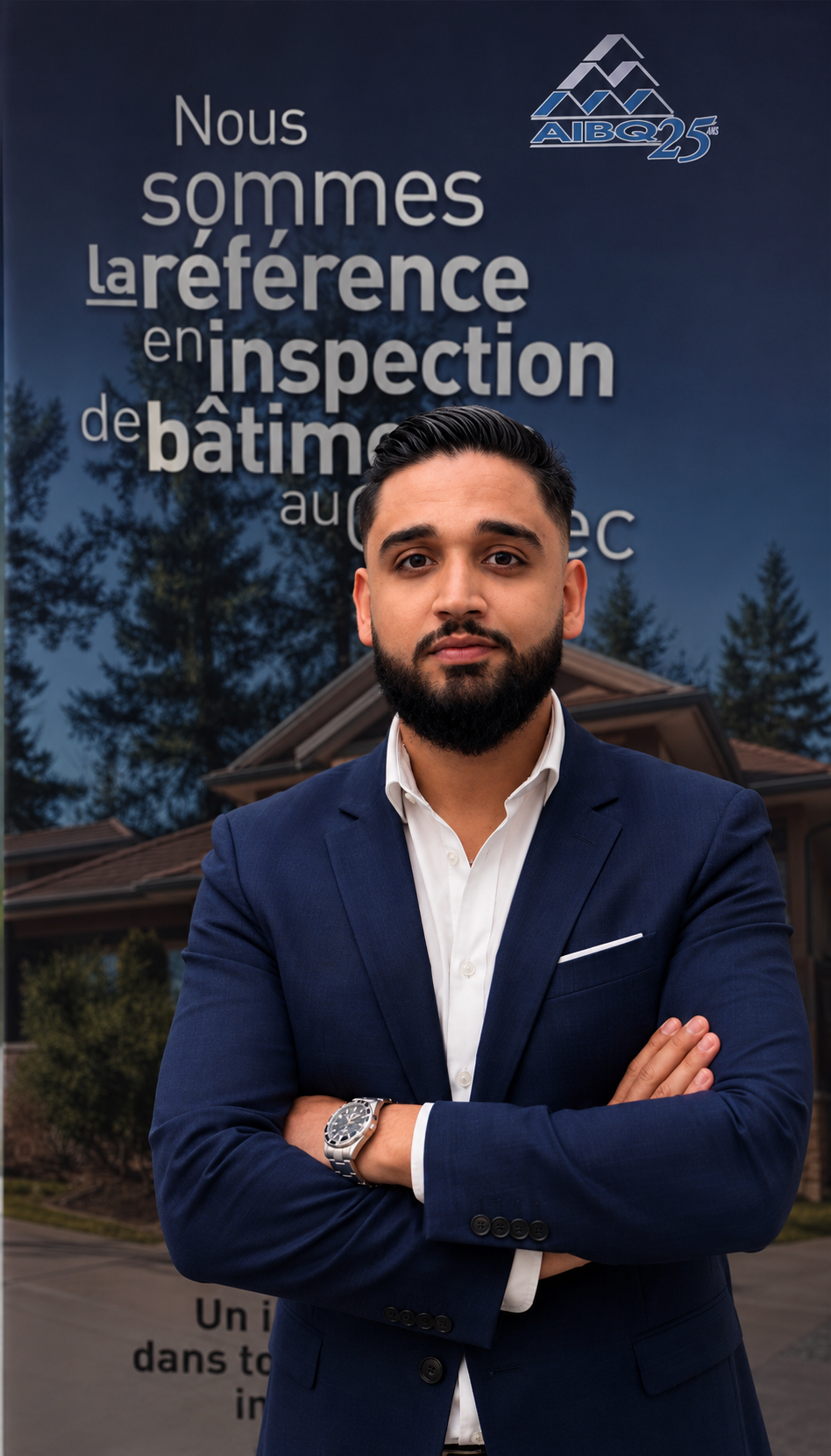 Walid Abourial, inspecteur en bâtiment et fondateur de W-Inspect, membre de l'AIBQ